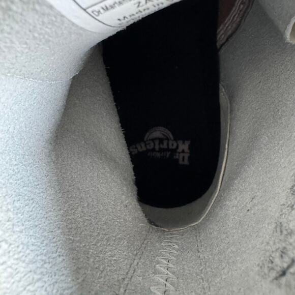 Dr Martens Zavala White Smooth Leather 8 Eye Combat Boots Women 6 - Picture 12 of 12